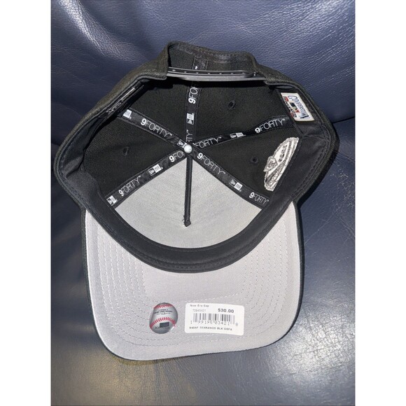 New Era Texas Rangers 9Forty Metallic Black A-Frame Snap Back Hat Cap - Picture 3 of 3